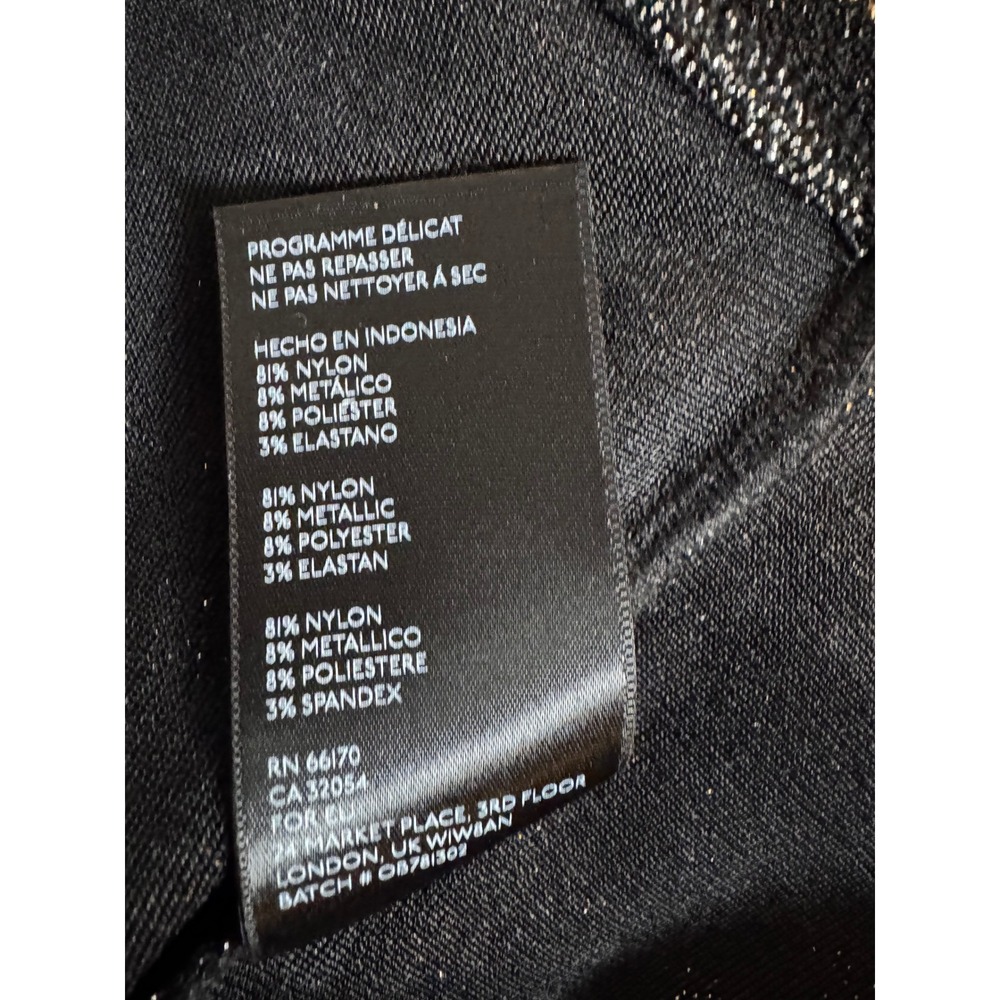 Urban Outfitters Black Metallic Stripe Wrap Top - Picture 4 of 8